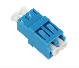 Màu xanh LC Fiber Adapter Loại thường gặp Đơn chế độ Duplex Vật liệu nhựa