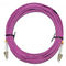 Chất liệu PVC Sợi dây cáp quang 10 mét Chiều dài LC DX MM 2.0 Đường kính cho CATV