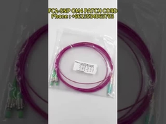 LC Unitboot OM4 Magenta Cable Duplex Optical Fiber Patch Cord 50 / 125 Loại kéo