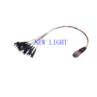 Mua Trung tâm dữ liệu Bộ lắp ráp cáp MPO Suy hao chèn thấp OM3 PVC Đường kính 3.0mm online manufacture