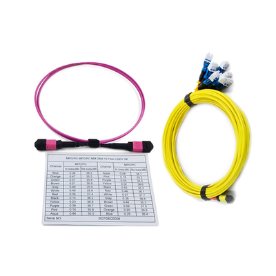 Mua 3.0mm 100G MPO đến MPO Đầu nối cáp quang Jumper Nữ Đầu nối dài 10m Suy hao chèn thấp online manufacture