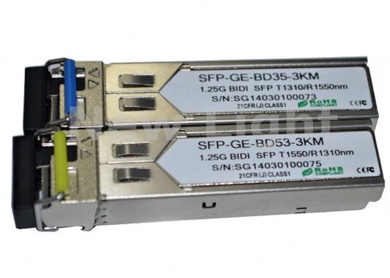 Mua Bộ thu phát SFP BiDi 1.25G hiệu suất cao với sợi quang đơn mode và khoảng cách truyền 3km online manufacture