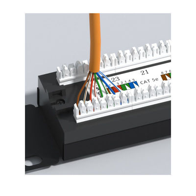 Mua 24 Port Metal RJ45 Ethernet Patch Panel với quản lý cáp cho mạng Cat5e/Cat6/Cat6a/Cat7 online manufacture