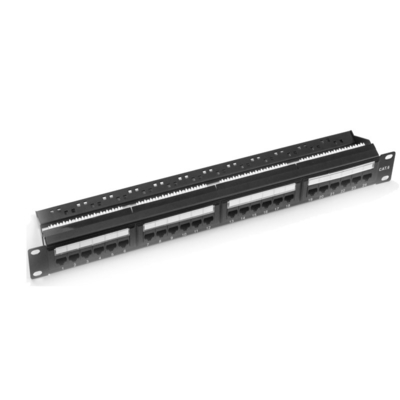 Mua Metal RJ45 Ethernet Patch Panel bảo vệ Cat5e/Cat6/Cat6a/Cat7 Đen 1U 2U Với Quản lý cáp online manufacture