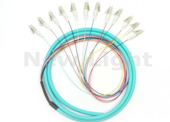 Mua LC OM3 12 Core Multimode Fiber Optic Pigtail với chiều dài 1.5M và màu xanh lá cây online manufacture