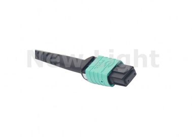 Mua Màu xanh MPO Cáp quang đa mode OM3 8 Core 10 Meter Đối với QSFP / Bộ thu phát online manufacture