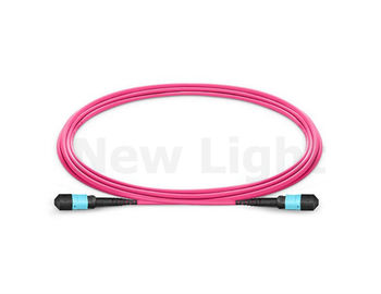 Mua 5M OM4 12 lõi nữ MPO / MTP - Dây cáp quang MPO cáp LSZH 3.0 magenta online manufacture
