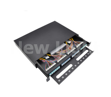 Mua 96 lõi LC Fiber Optic Patch Panel FTTH hộp phân phối thép không gỉ 19 Inch Rack Mount online manufacture