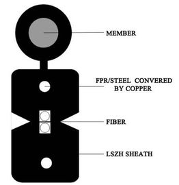 Mua Cáp đơn Chế độ 2 lõi Ftth Drop Cáp độ nhạy thấp uốn cong Vật liệu LSZH online manufacture
