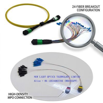 mua Mất tích hợp cực thấp MPO MTP Patch Cord ≤0.35dB 3.0mm LSZH 12-Fiber cho Trung tâm dữ liệu băng thông cao 10G 40G 100G online manufacture