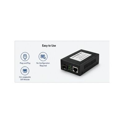 Mua Chuyển đổi phương tiện truyền thông SFP Gigabit công nghiệp với điện năng dư thừa DC 12-48V, bảo vệ IP40 và nhiệt độ hoạt động từ -40 °C đến 85 °C online manufacture