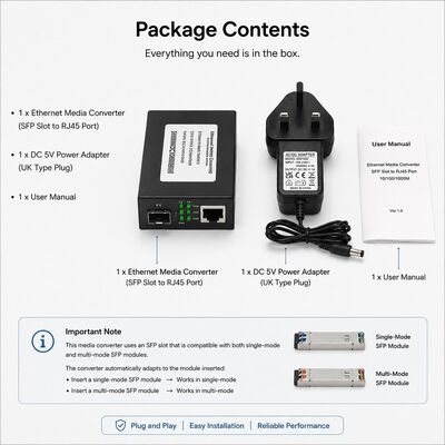 Mua Chuyển đổi phương tiện truyền thông Gigabit SFP cho 10/100/1000Base-T đến 1000Base-SX với khoảng cách truyền 550m trên Multimode Fiber (MMF) OM2/OM3 online manufacture