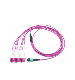 Mua LC MTP / MPO OM4 50/125 Magenta Cáp quang đa lõi 12 lõi Vật liệu LSZH online manufacture