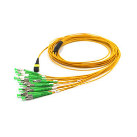 Mua 12 Quạt sợi ra tổn thất thấp MTP MPO màu vàng đến ST APC Mpo Trunk Cáp Patch Dây dài 1 mét online manufacture
