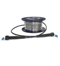 Mua IP67 Cấp độ chống nước LC SM Cáp quang nối dây song song Đầu nối Lc đen 100 mét online manufacture