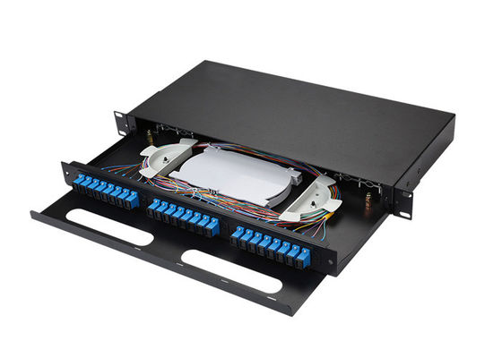 Mua 19 inch 24 Port Slide-out Drawer Enclosure Fiber Optic Terminal Box cho Trung tâm dữ liệu và cài đặt kết thúc trước online manufacture