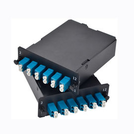 Mua 2x MPO-12 đến 12x LC Song công, Loại A, 24 Sợi OM3 Đa chế độ FHD MPO Cassette online manufacture