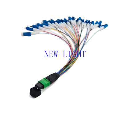 Cáp quang MPO suy hao thấp với đường kính 0.9mm và 12 màu cho mạng tốc độ cao