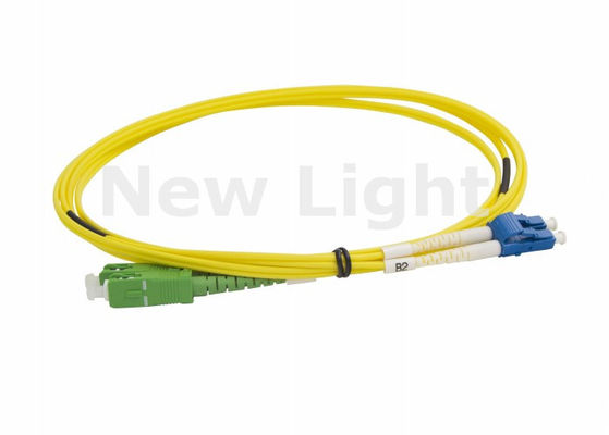 Dây vá cáp quang LC-SC chế độ đơn đánh bóng APC đường kính 2.0mm hiệu suất cao cho mạng