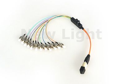 Chế độ Single Single Mode 12 Core MPO MTP Cáp Đối với Mạng Vùng / Trung tâm Dữ liệu Lưu trữ