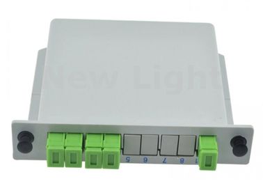 Màu xám SC APC 1x4 PLC Hộp phân chia loại ống dẫn sóng Planar cho hệ thống FTTH
