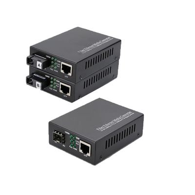 1.25G SFP Fiber Media Converters LC Connector Tx1550nm DFB Đơn chế độ 3.3V nguồn điện