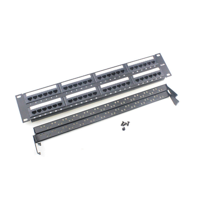 Các tấm vá Ethernet được kết thúc trước Đen 110/Krone IDC với bảo vệ an toàn quản lý cáp