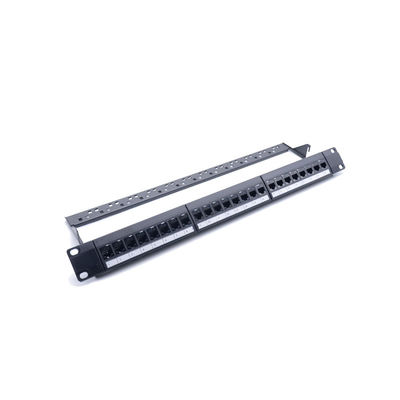 24 Port 1U Height RJ45 Patch Panel với 110/Krone IDC Termination cho quản lý mạng hiệu quả
