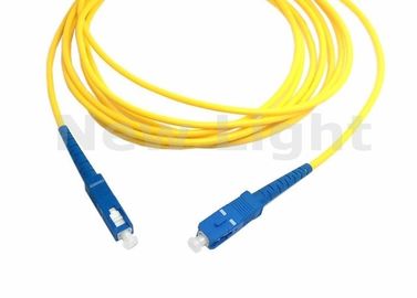 3 Meter SC TO SC Sợi cáp quang, Singlex Single Mode Fiber Jumpers Đối với mạng