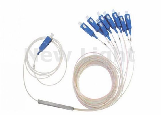 SC UPC 1x8 PLC ống thép chia sợi quang loại cho FTTH với chế độ đơn và mất tích chèn thấp