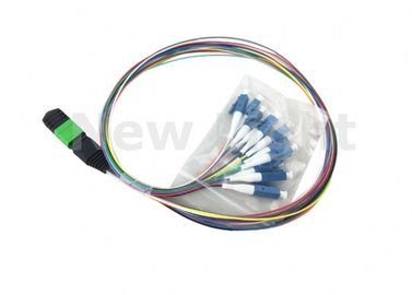 12 Bộ ngắt lõi MPO TO LC Cáp, SM SX 0.9mm 50 cm Cáp Ngõ ra MPO dài