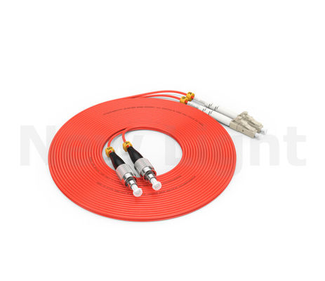 FC-LC Multimode Optical Fiber Patch Cord với áo khoác PVC/LSZH để truyền dữ liệu tốc độ cao