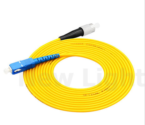 FC-SC Single Mode Fiber Optic Patch Cord với đường kính 3,0 mm và mất tích chèn thấp