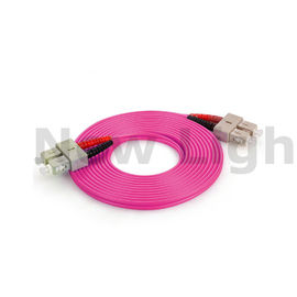 SC - SC đa chế độ sợi quang vá dây duplex đỏ / đen boot OM4 50/125