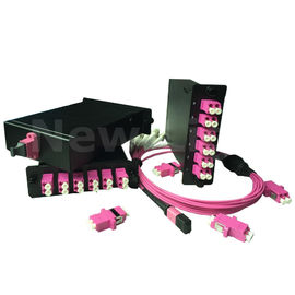 Đa chế độ OM3 1 mét MPO Mô-đun Cassette Mô-đun phân phối sợi quang 1U