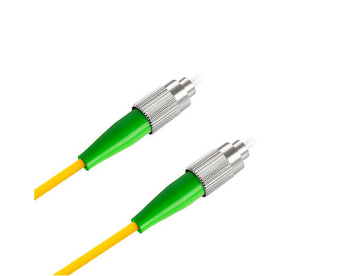 FC APC Yellow Single Mode Optical Fiber Patch Cord với đường kính cáp 3,0mm và lõi đơn giản