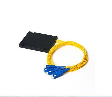 SC Connector PLC Fiber Optic Splitter chế độ đơn với sóng hoạt động 1260-1650 cho mạng quang học