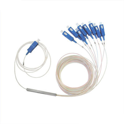 Bộ chia quang 1x8 cấu hình với dải bước sóng hoạt động 1260-1650nm và loại ống thép cho FTTH / CATV