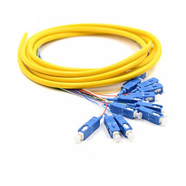 0.9 Mm Đường kính Single Mode Sợi Pigtails 1,5 M Chiều dài 12 tháng Bảo hành