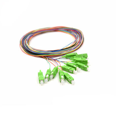SC/APC Fiber Optic Pigtail với đường kính 0.9mm và cáp nhảy quang 12 màu