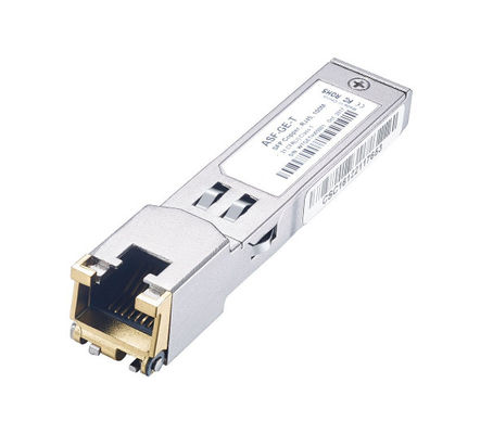 Bộ thu phát quang SFP bước sóng 850nm với đầu nối RJ45 cái và tốc độ dữ liệu 1.25 Gb/s cho các ứng dụng 10G Base-SR/SW