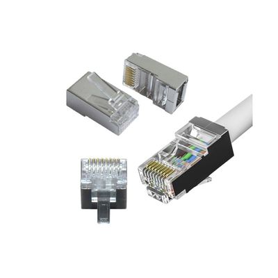Bộ kết nối OEM CAT7 RJ45 với hạt Ferrite cho băng thông 600MHz và Crosstalk thấp