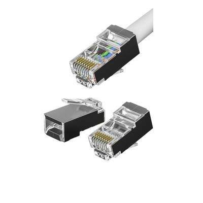 Đầu nối RJ45 CAT7 600MHz với các chân tiếp xúc mạ vàng và tùy chọn giảm giá số lượng lớn