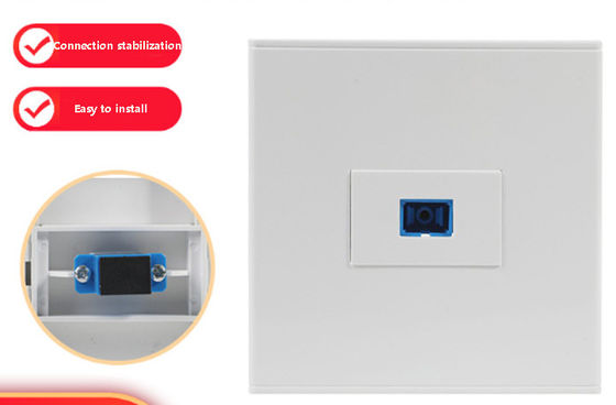 Ổ cắm LC/SC chống cháy, tương thích phổ quát và kích thước 86 * 86 mm cho Mạng 5G