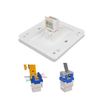 110-240V CAT5 CAT6 CAT7 ổ cắm đa chức năng Wall Plate Switch Màu trắng / Đen