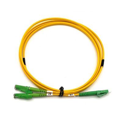 E2000 APC Metal Cap Connector Single Mode Fiber Optic Patch Cord với Outjacket màu vàng PVC 3.0mm