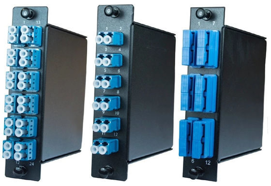 Mô-đun băng MPO chế độ đơn với 12 lõi đầu nối MPO nam và băng nhôm cho đầu nối LC Duplex SC Sinplex
