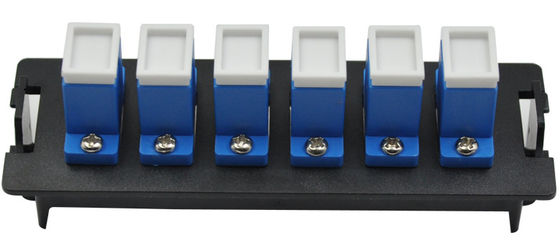 Vật liệu nhựa 12 cổng SC Duplex Fiber Optic Patch Panel với cài đặt clip cho hộp phân phối 19 inch 1U