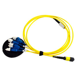 MTP To Uniboot 4 X LC Cáp đôi MPO MTP Cáp trung kế / Cáp nhảy PVC G652D
