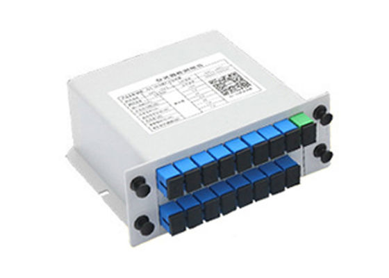 1x16 Split Ratio PLC Optical Splitter với kết nối SC và mất tích chèn thấp cho mạng sợi quang